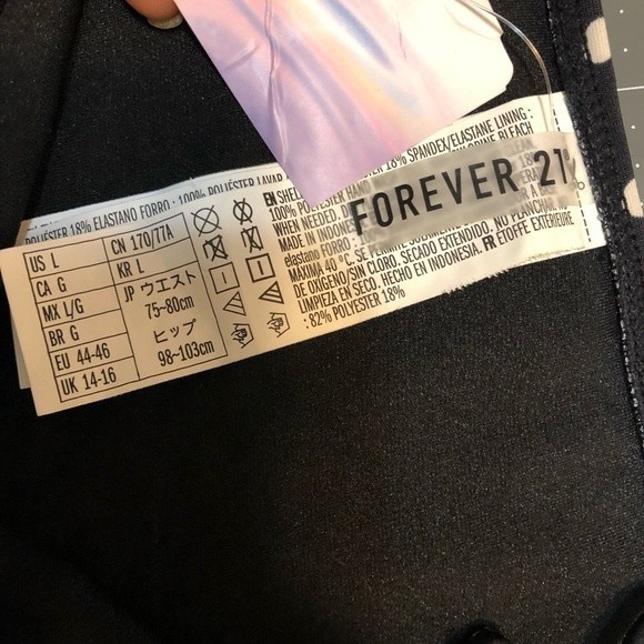 NWT Forever 21 Women’s Swimsuit Bikini Top and Bottom Size L. - Picture 10 of 17